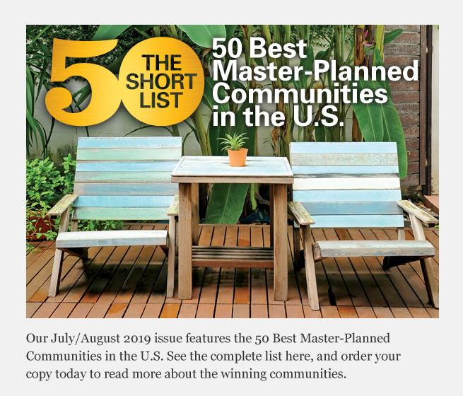 The 50 Best Master Planned Communities in the US, including retirement communities for active adults in Florida, North Carolina, Texas and Tennessee.